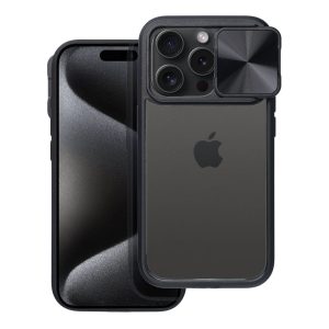 husă pentru iphone 15 plus slider neagră